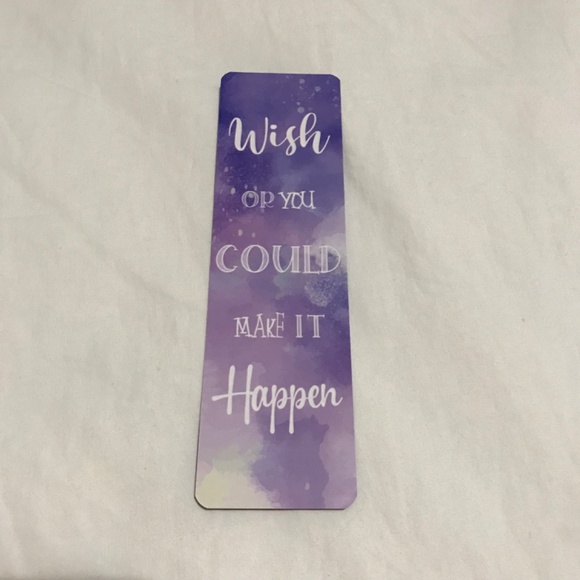 Dream Bookmark Double Sided Ombre Clouds Wish or You Could Make It Happen - Picture 2 of 2